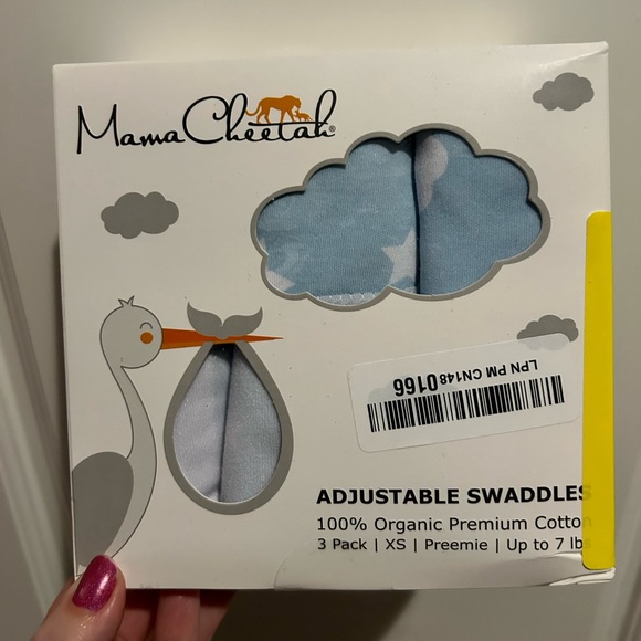 NIB Mama Cheetah Adjustable Swaddles 3-pack organic cotton - Picture 8 of 9